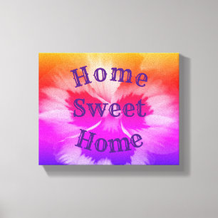 Home Sweet Home Pansy Flower  Canvas Print