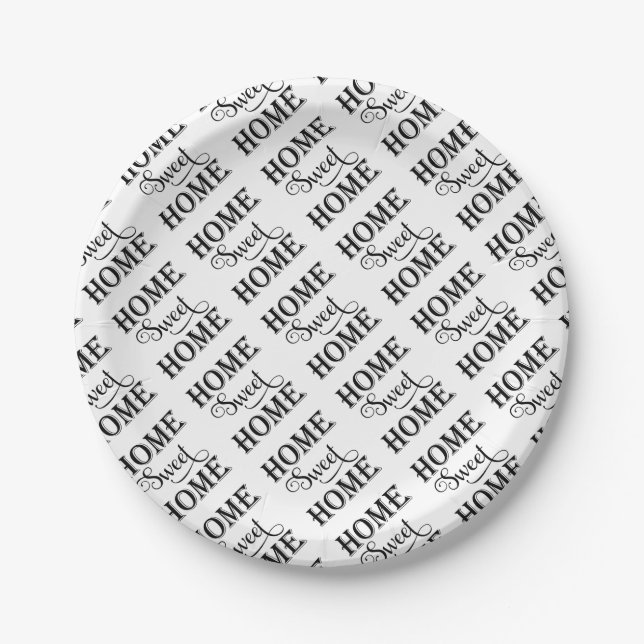 Home Sweet Home Paper Plate (Front)