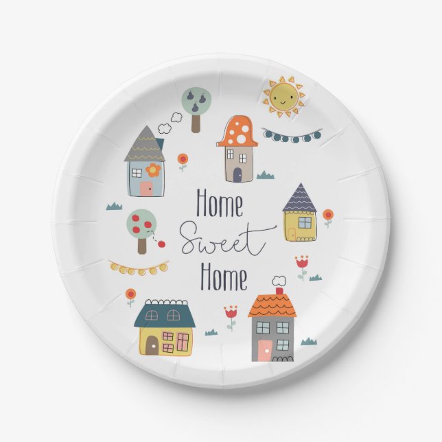 Home Sweet Home Paper Plate (Front)