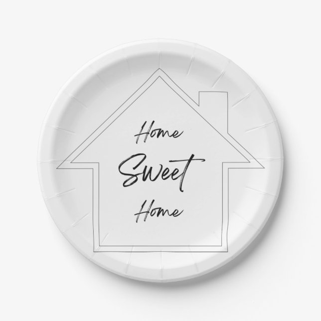 Home Sweet Home Paper Plate (Front)