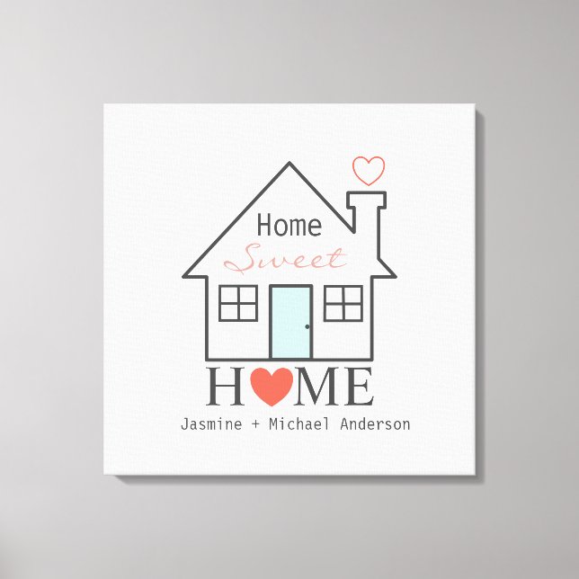 Home Sweet Home personalized Canvas Print (Front)
