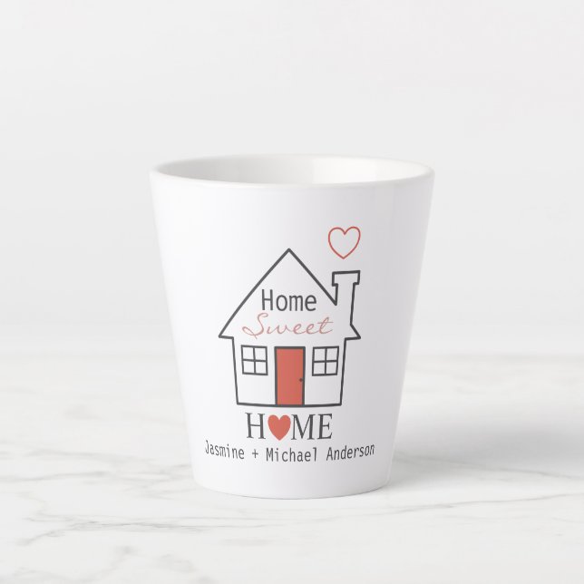 Home Sweet Home Personalized  Latte Mug (Front)