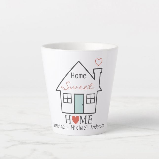 Home Sweet Home personalized Latte Mug (Front)