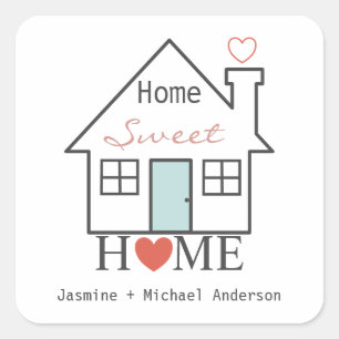 Home Sweet Home personalized Square Sticker
