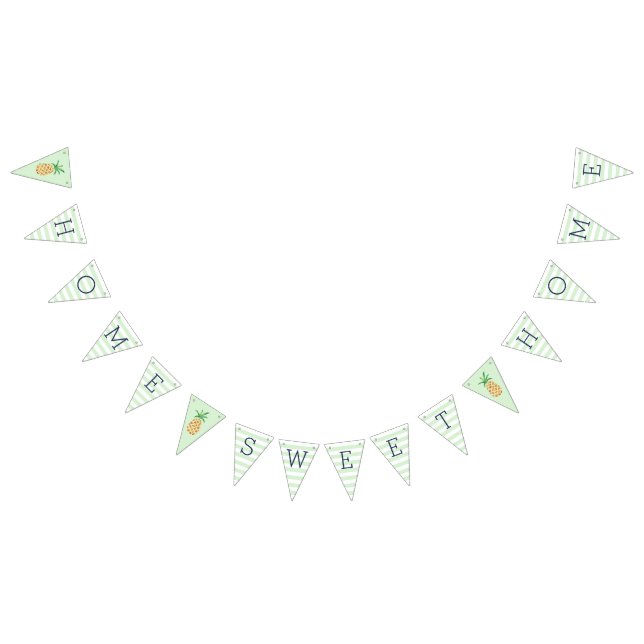 Home Sweet Home Pineapple Housewarming Party Bunting Flags (All)