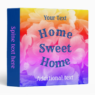 Home Sweet Home Primrose Flowers Personalized Binder
