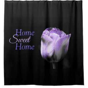Home Sweet Home Purple Grey Black Tulip