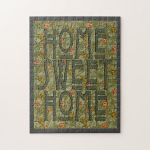 Home Sweet Home puzzle de style Art nouveau