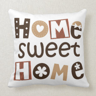 Home Sweet Home quote design Throw Pillow