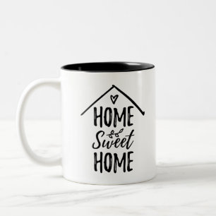 Home Sweet Home Quote New Home Living Home Decor Two-Tone Coffee Mug