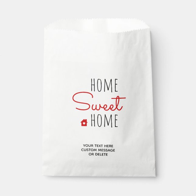 Home Sweet Home Real Estate Open House Closing Favour Bag (Front)