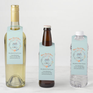Home Sweet Home Real Estate Open House Cute Custom Bottle Tag