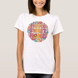Home Sweet Home – Retro Bubble Letter T-Shirt