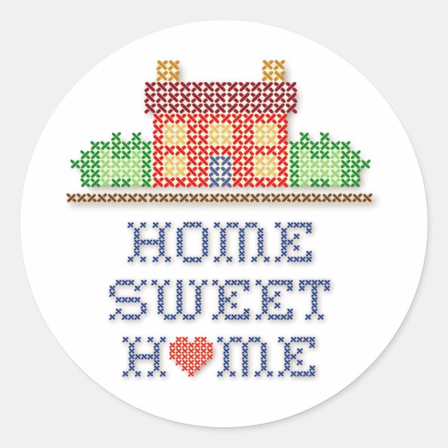 Home Sweet Home Round Stickers (Front)