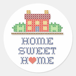 Home Sweet Home Round Stickers