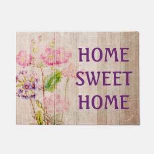 Home Sweet Home Rustic Floral Door matt Doormat