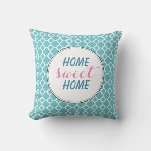 Home sweet home, simple, modern, trendy, chic, throw pillow