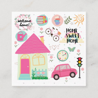 HOME SWEET HOME SQUARE BUSINESS CARD