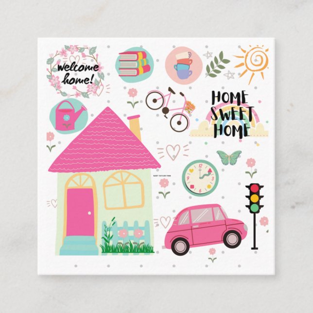 HOME SWEET HOME SQUARE BUSINESS CARD (Front)