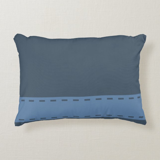Home Sweet Home Steel Blue Decorative Pillow (Front)