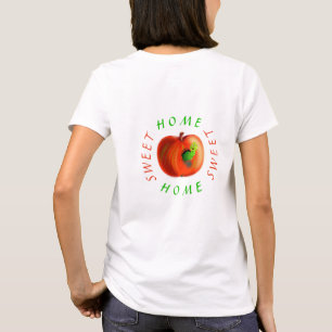 Home Sweet Home T-Shirt Happy Worm In Red Apple