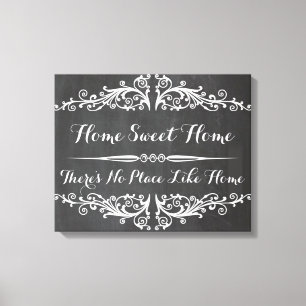 HOME SWEET HOME.There's no place like home Canvas Print
