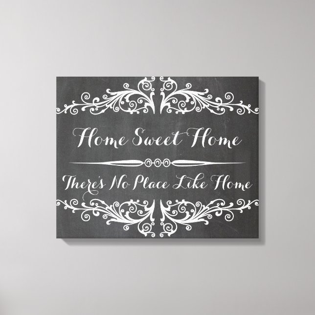 HOME SWEET HOME.There's no place like home Canvas Print (Front)