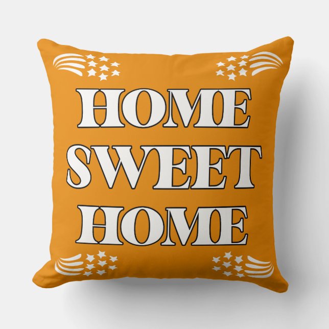 Home Sweet Home Throw Pillow (Front)