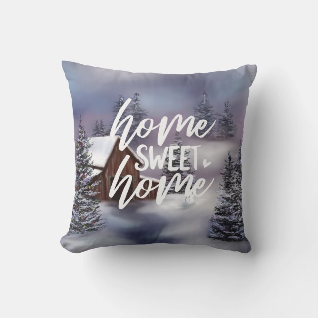 Home Sweet Home Throw Pillow (Front)