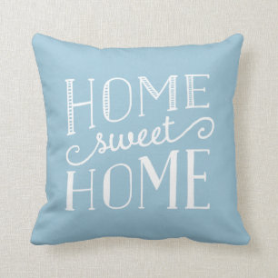 Home Sweet Home Typographic Stripe Accent Pillow