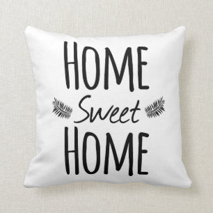 Home Sweet Home Typography Pillow