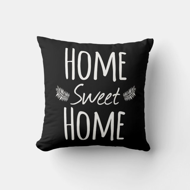 Home Sweet Home Typography Pillow (Front)