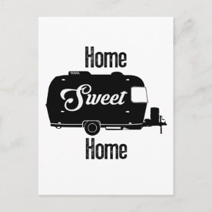 Home Sweet Home - Vintage Camper Vintage Trailer Postcard