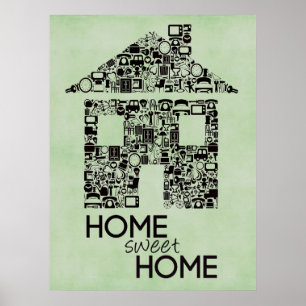 Home Sweet Home Wall Art Canvas Poster