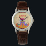 Home Sweet Home     Watch<br><div class="desc">Style: Women's Classic Brown Leather Strap Watch The Women's Classic Leather Watch is the definition of timeless style. Designed with croc-embossed leather straps and a silver alloy case, this watch exudes sophistication. Personalize it with your favourite design or text for a time piece that is as stylish as you are!...</div>