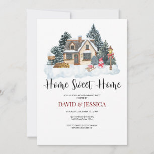 Home Sweet Home Winter Housewarming Party Invitation