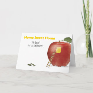 Home Sweet Home Worm and Apple Moving Announcement