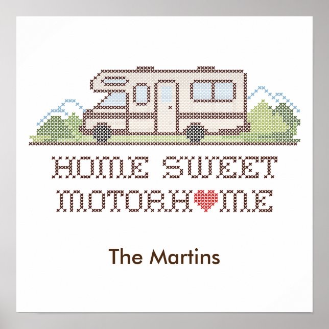 Home Sweet Motor Home, Class C Fun Road Trip Poster (Front)