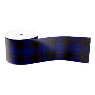 Home tartan blue black plaid grosgrain ribbon