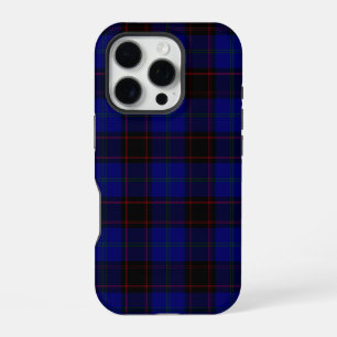 Home tartan blue black plaid iPhone 16 pro case