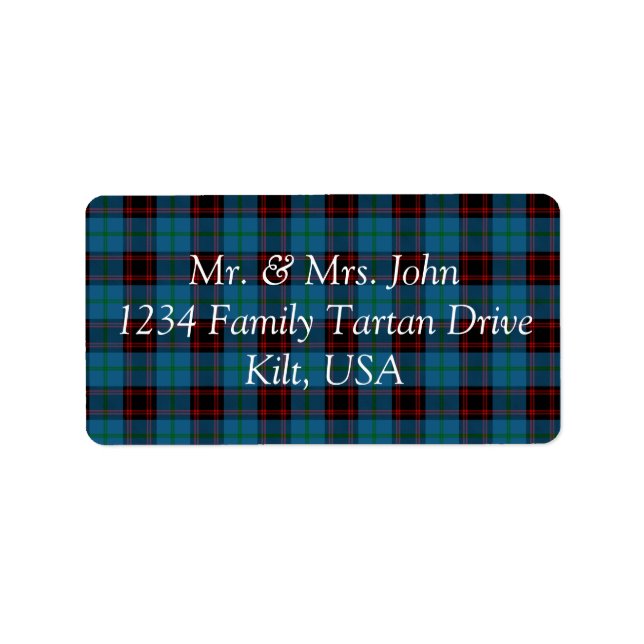 Home Tartan Label (Front)