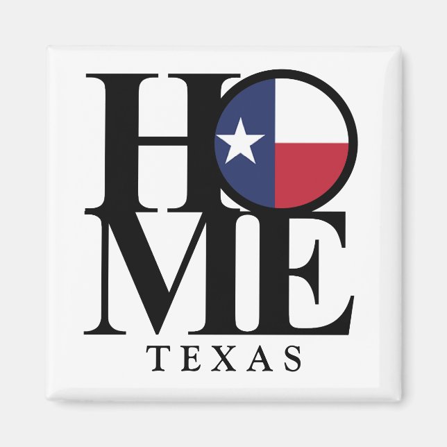 HOME Texas 2x2 Square Magnet (Front)