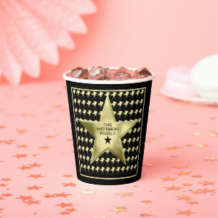 Home Theatre Personalized Name Movie Star Paper Cups