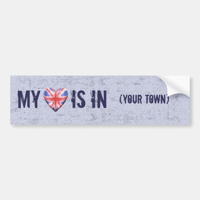Home Town Heart Bumper Sticker (Front)