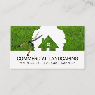 Home Tree Logo   Grass   Shears Business Card