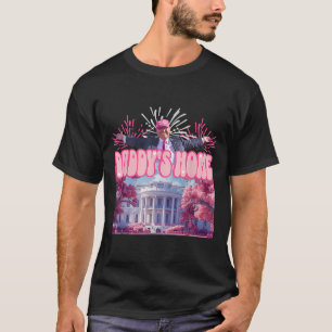 Home Trump 2024 Shirt Happy July 4th Firework Pink