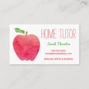 Home Tutor Appointment Reminder Tutoring Card