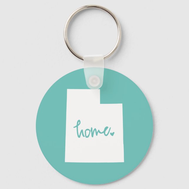 Home Utah Custom Colour Keychain (Front)