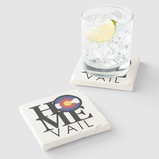 HOME Vail Colorado  Stone Coaster (Side)
