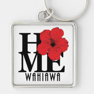HOME Wahiawa Red Hibiscus Keychain